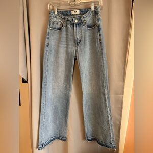 ZGY Denim Wide Leg Split Hem Jeans- size 25 100% Cotton